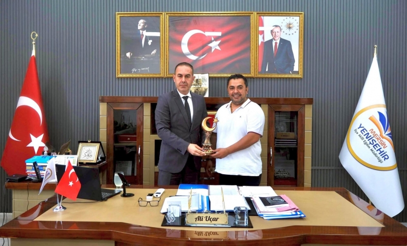 İŞADAMI GÜLER'DEN YENİŞEHİR MEM UÇAR'A HAYIRLI OLSUN ZİYARETİ 