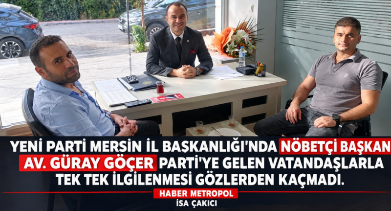 YENİ PARTİ MERSİN İL BAŞKANLIĞI'NA YOĞUN YENİ ÜYE KAYITLARI DEVAM EDİYOR. 