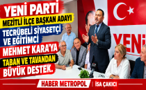  YENİ PARTİ MEZİTLİ İLÇE BAŞKAN ADAYI MEHMET KARA'YA TABAN VE TAVANDAN BÜYÜK DESTEK 